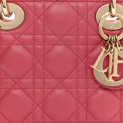 Christian Dior Lambskin Cannage Mini Lady Dior Pink 7 of 7
