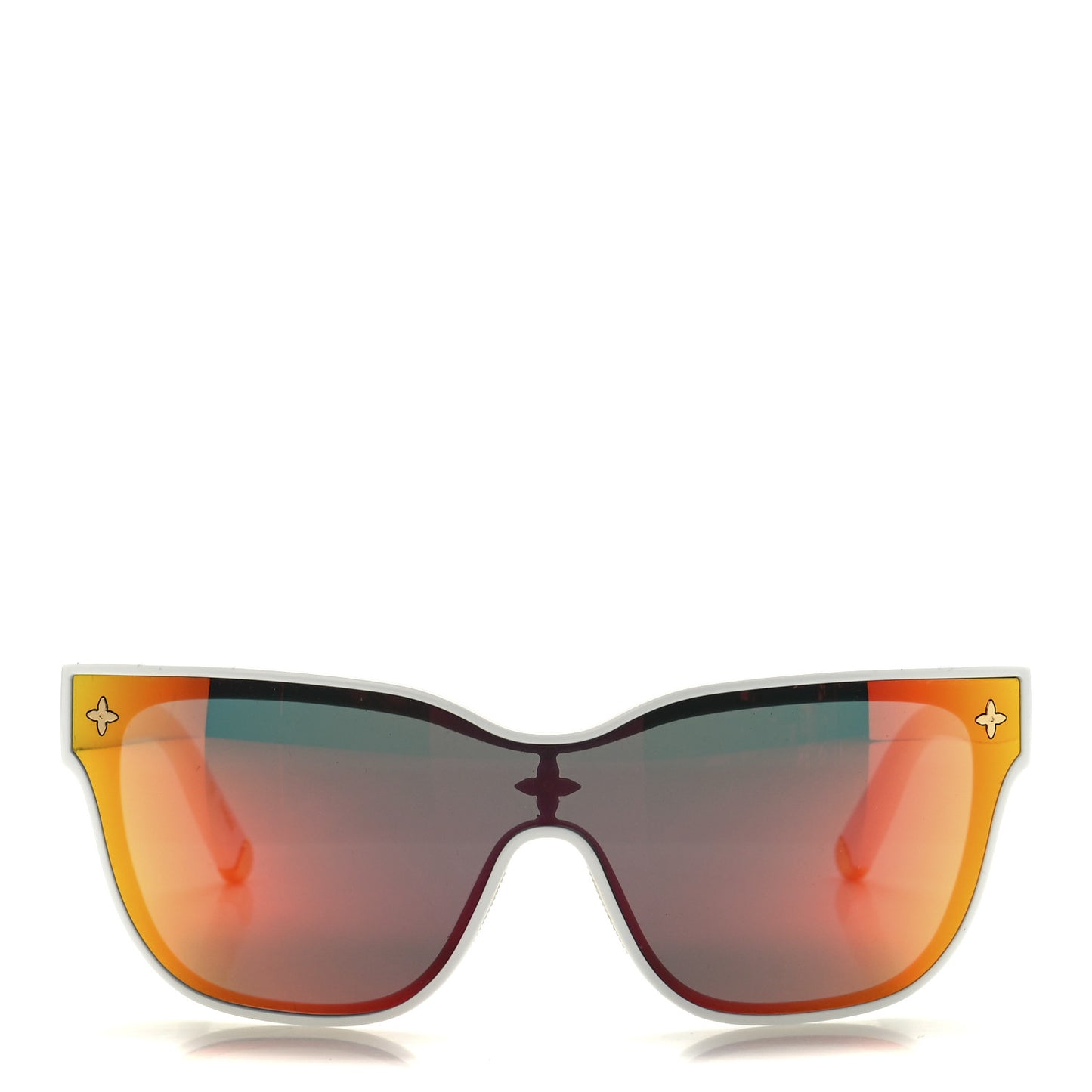 Nylon LV Shadow Square Sunglasses Z1845U White