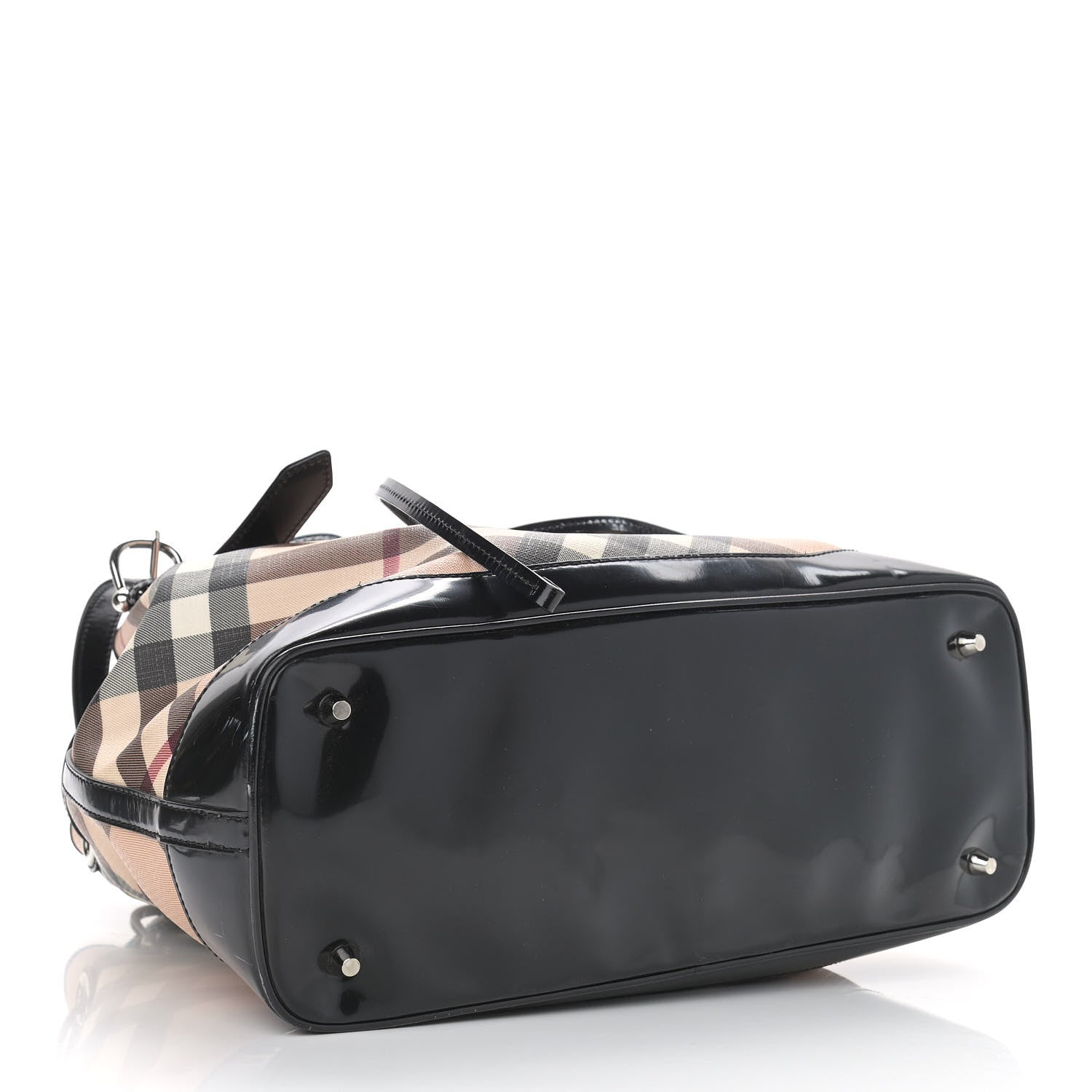 Burberry Supernova Check Drawstring Tote Black 4 of 17