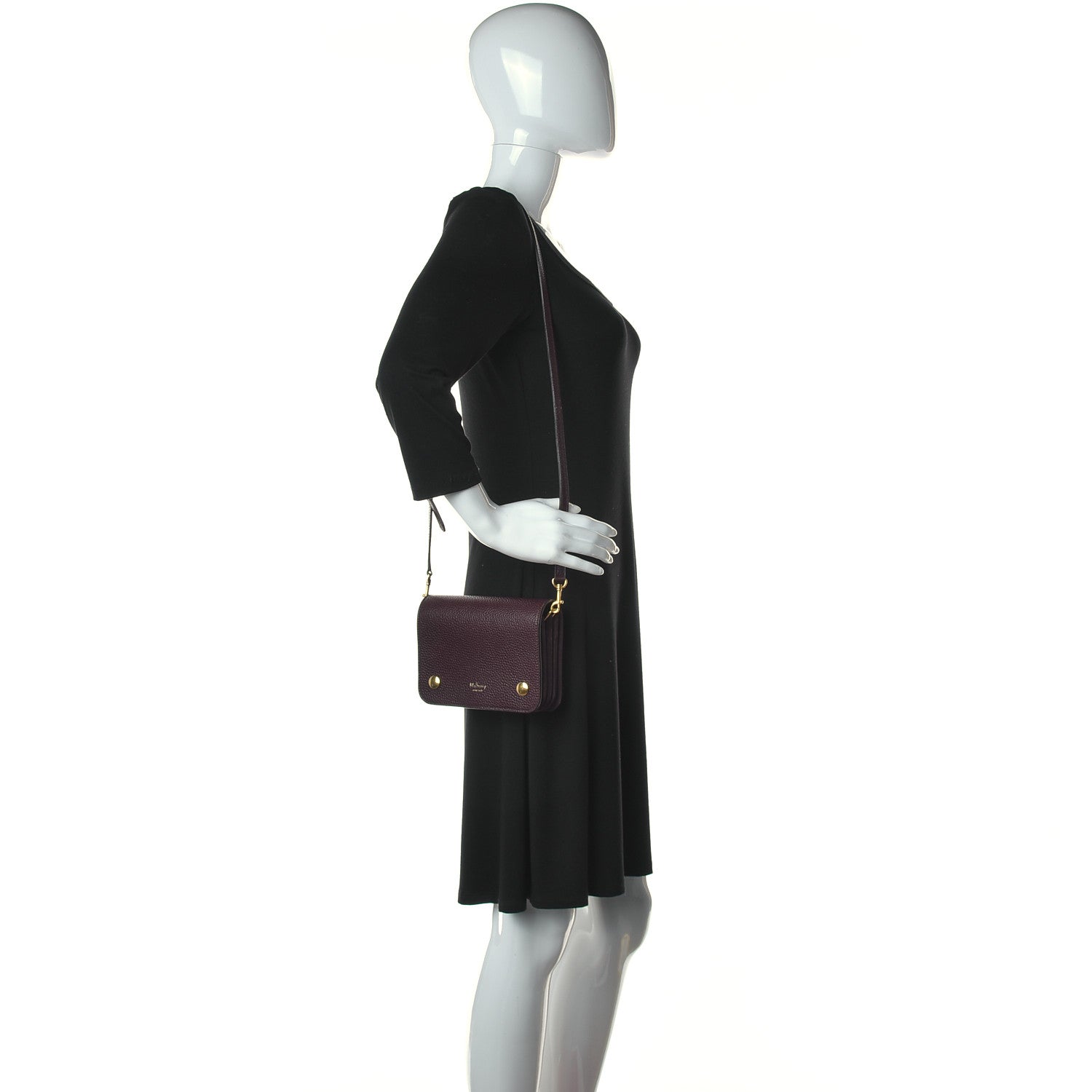 Mulberry Classic Grain Calfskin Small Clifton Flap Oxblood 2 of 13