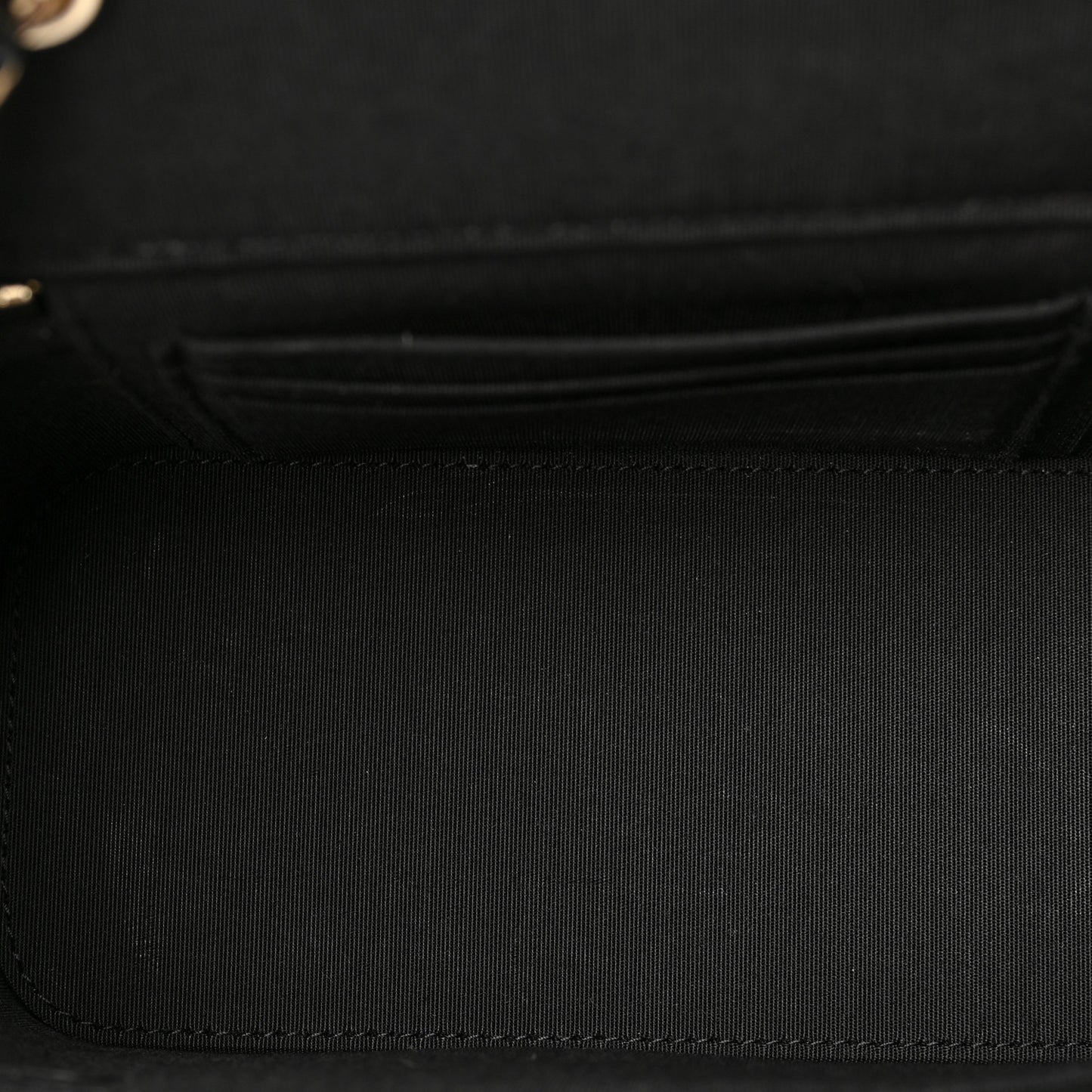 Raffia Jute Striped Small Vanity Case With Chain Black Beige