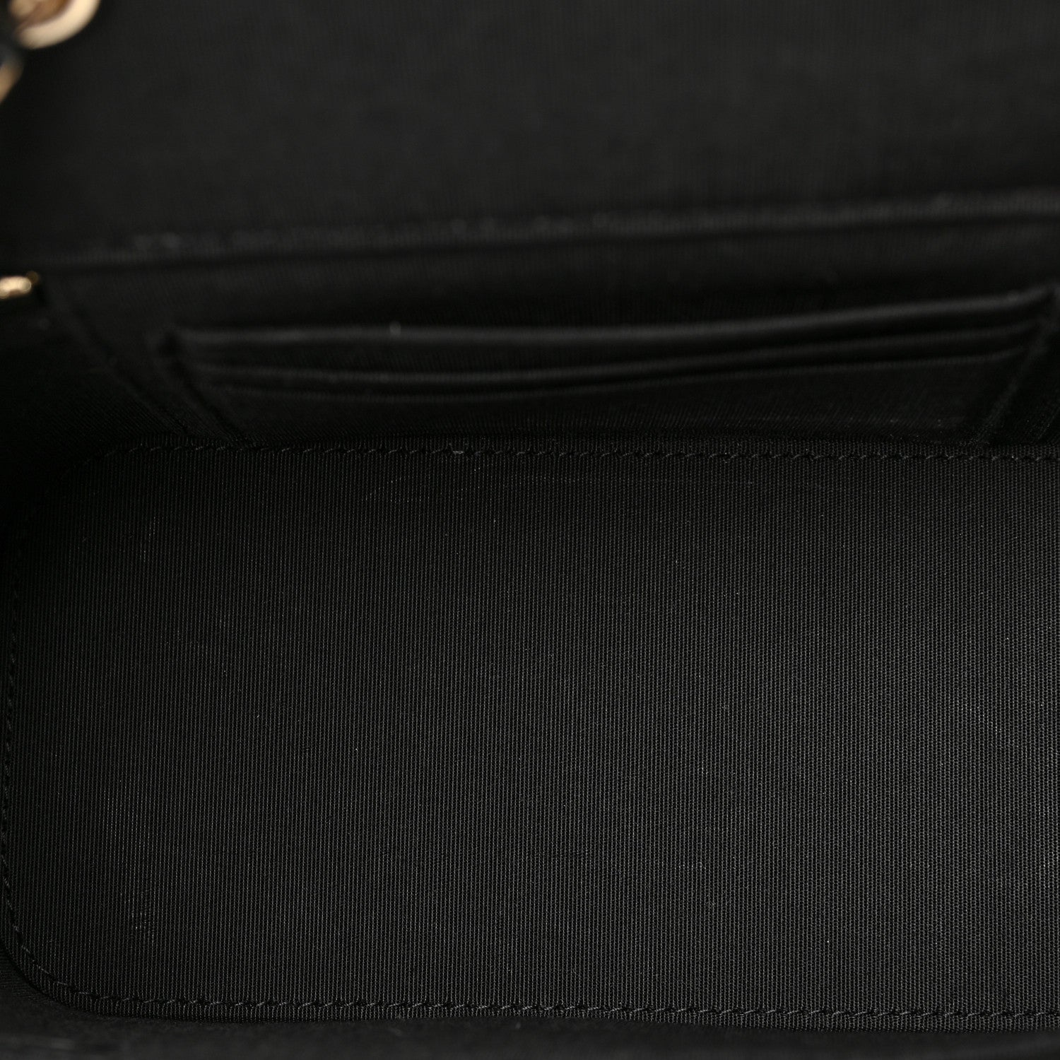 Chanel Raffia Jute Striped Small Vanity Case With Chain Black Beige 5 of 9