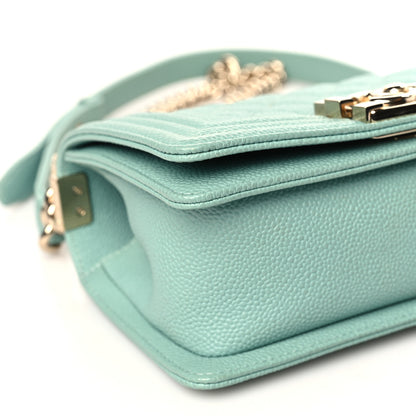 Chanel Caviar Quilted Small Boy Flap Light Blue 8 of 9