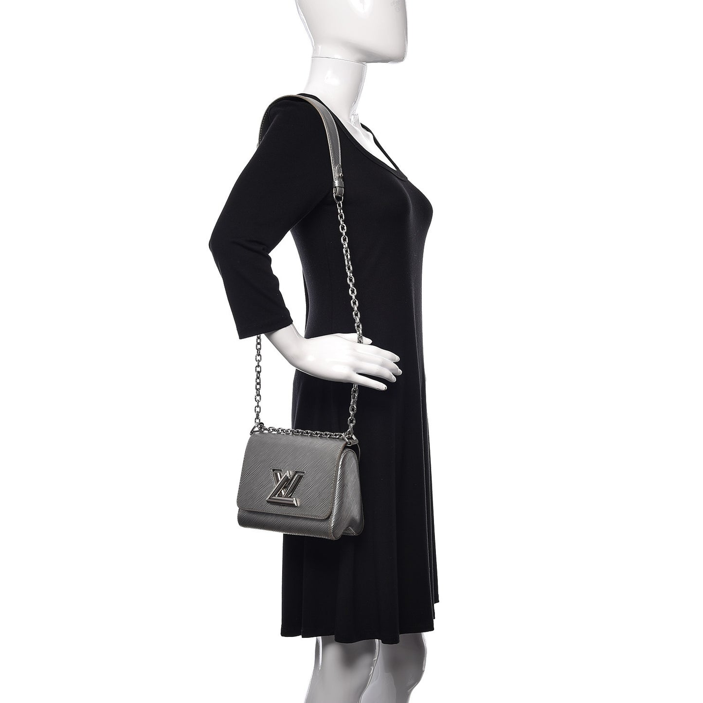 Epi Twist Shoulder Bag PM Argent