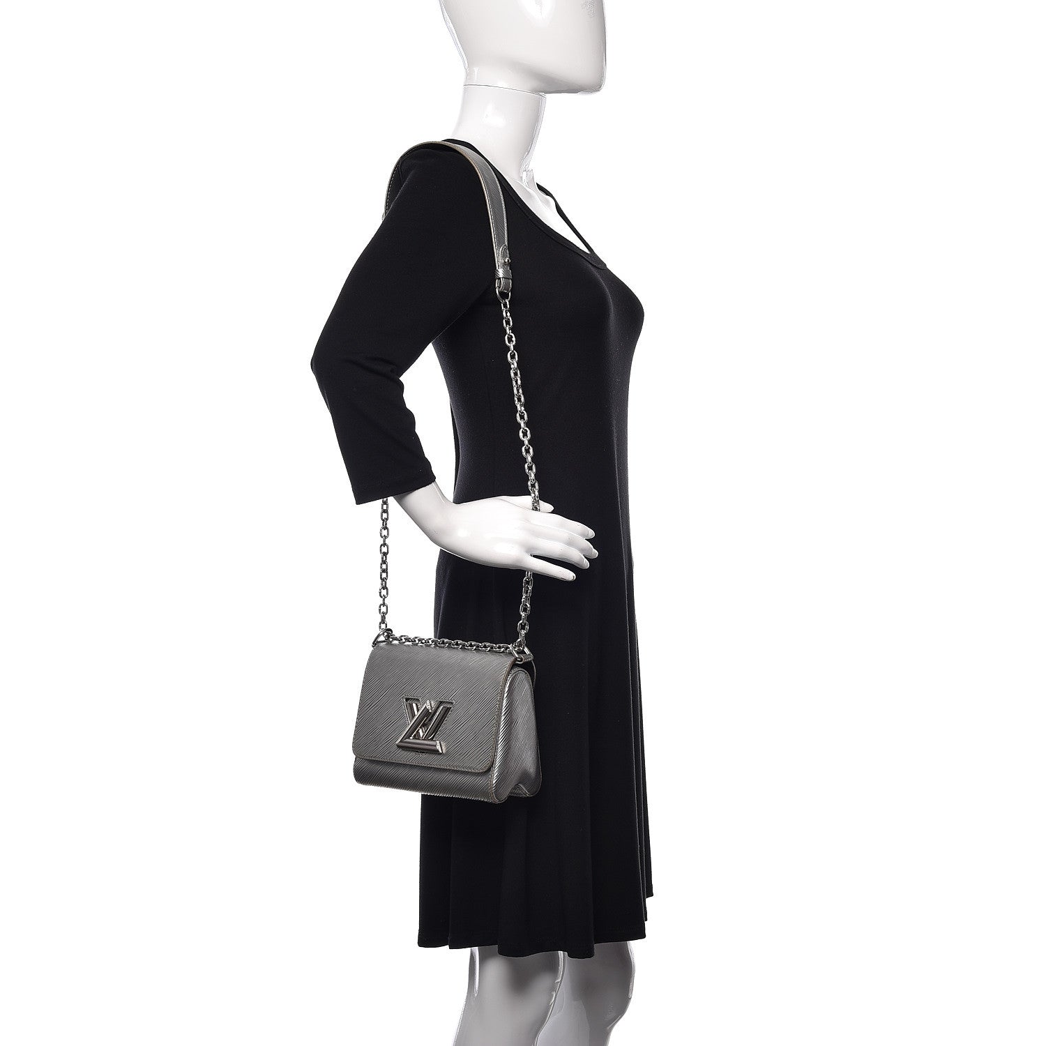 Louis Vuitton Epi Twist Shoulder Bag PM Argent 2 of 13