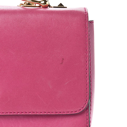 Valentino Garavani Shiny Nappa L'Amour Rockstud Shoulder Bag Fuxia 11 of 17