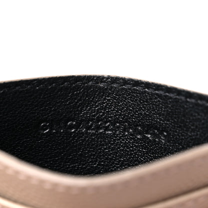 Saint Laurent Grain De Poudre Matelasse Chevron Monogram Credit Card Case Dark Beige 7 of 8