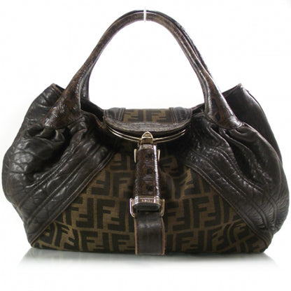 Fendi Zucca Nappa Nuvolata Vitello Tortuga Spy Tobacco Moro 1 of 12