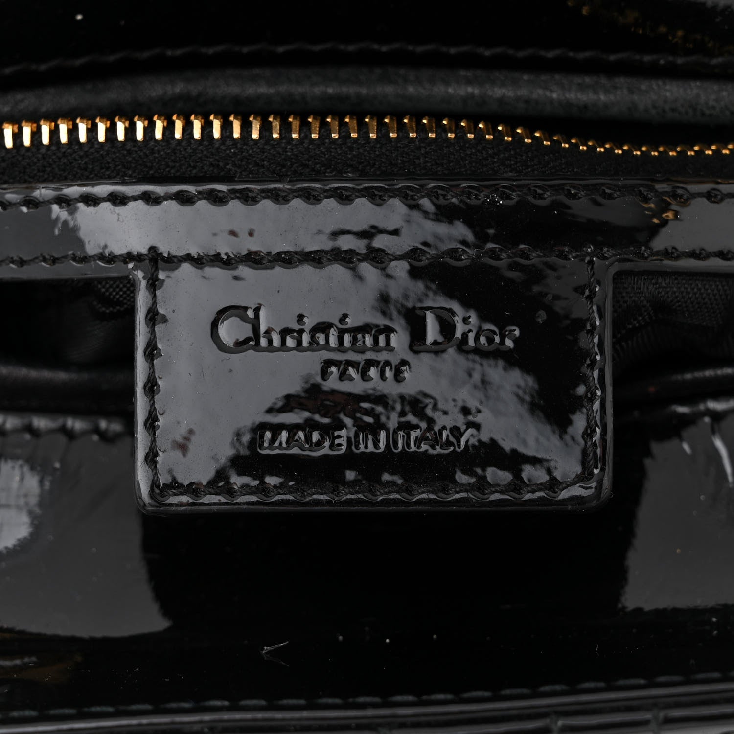 Christian Dior Patent Cannage Large Lady Dior Black 6 of 10