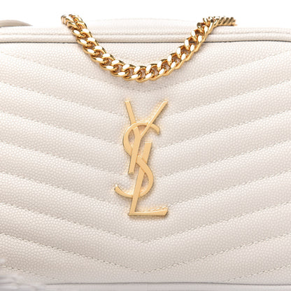 Saint Laurent Grain De Poudre Matelasse Monogram Mini Lou Camera Bag Crema Soft 10 of 11