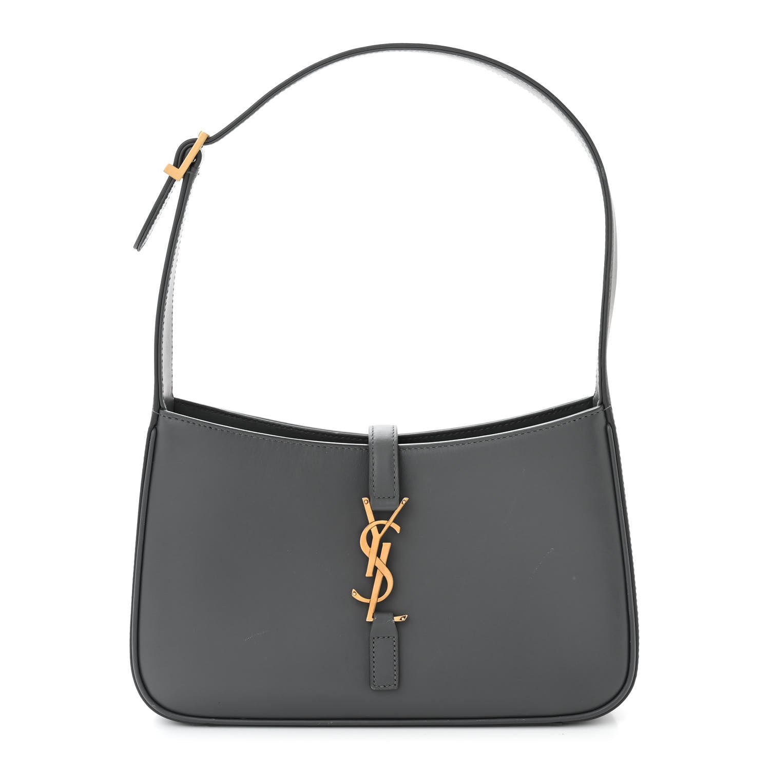 Saint Laurent Smooth Calfskin Le 5 A 7 Hobo Storm 1 of 15