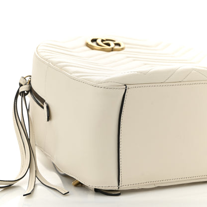 Gucci Calfskin Matelasse GG Marmont Dome Backpack White 9 of 13
