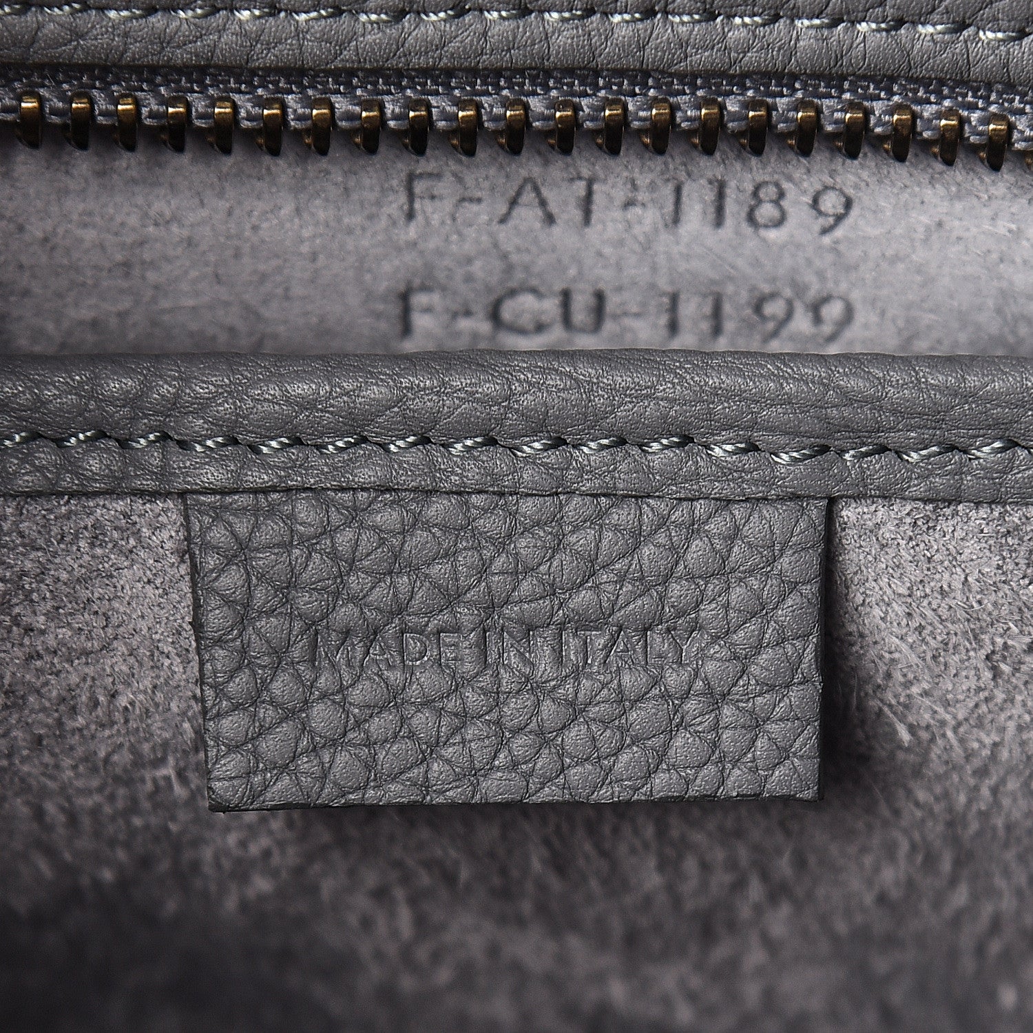 Celine Baby Drummed Calfskin Nano Luggage Kohl 6 of 10