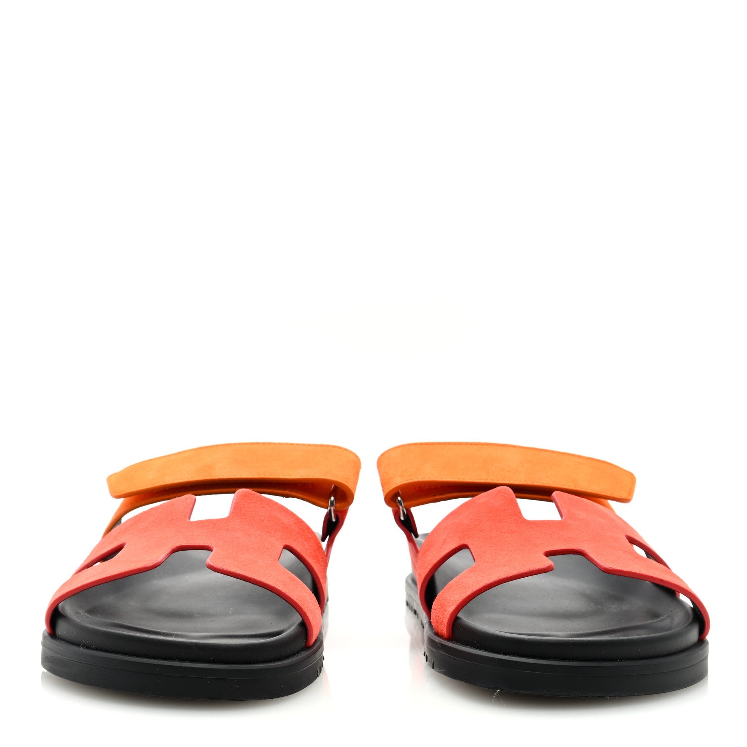 Hermes Suede Goatskin Womens Chypre Sandals 38 Rouge Ecarlate 3 of 7