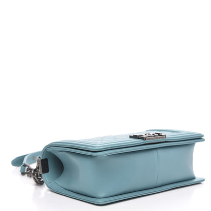 Chanel Lambskin Quilted Medium Boy Flap Turquoise 4 of 13