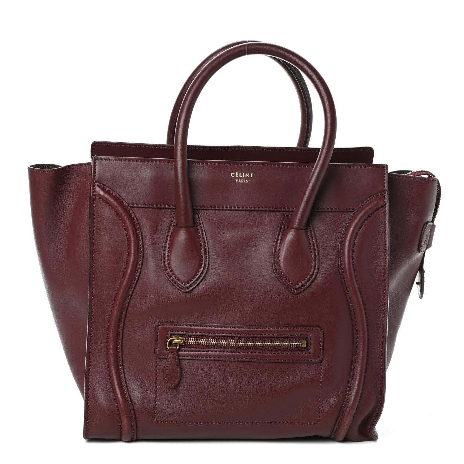 Celine Smooth Calfskin Mini Luggage Burgundy 1 of 9