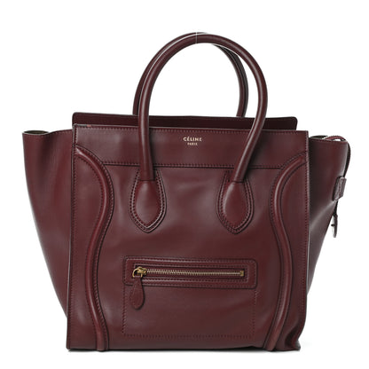 Celine Smooth Calfskin Mini Luggage Burgundy 1 of 9