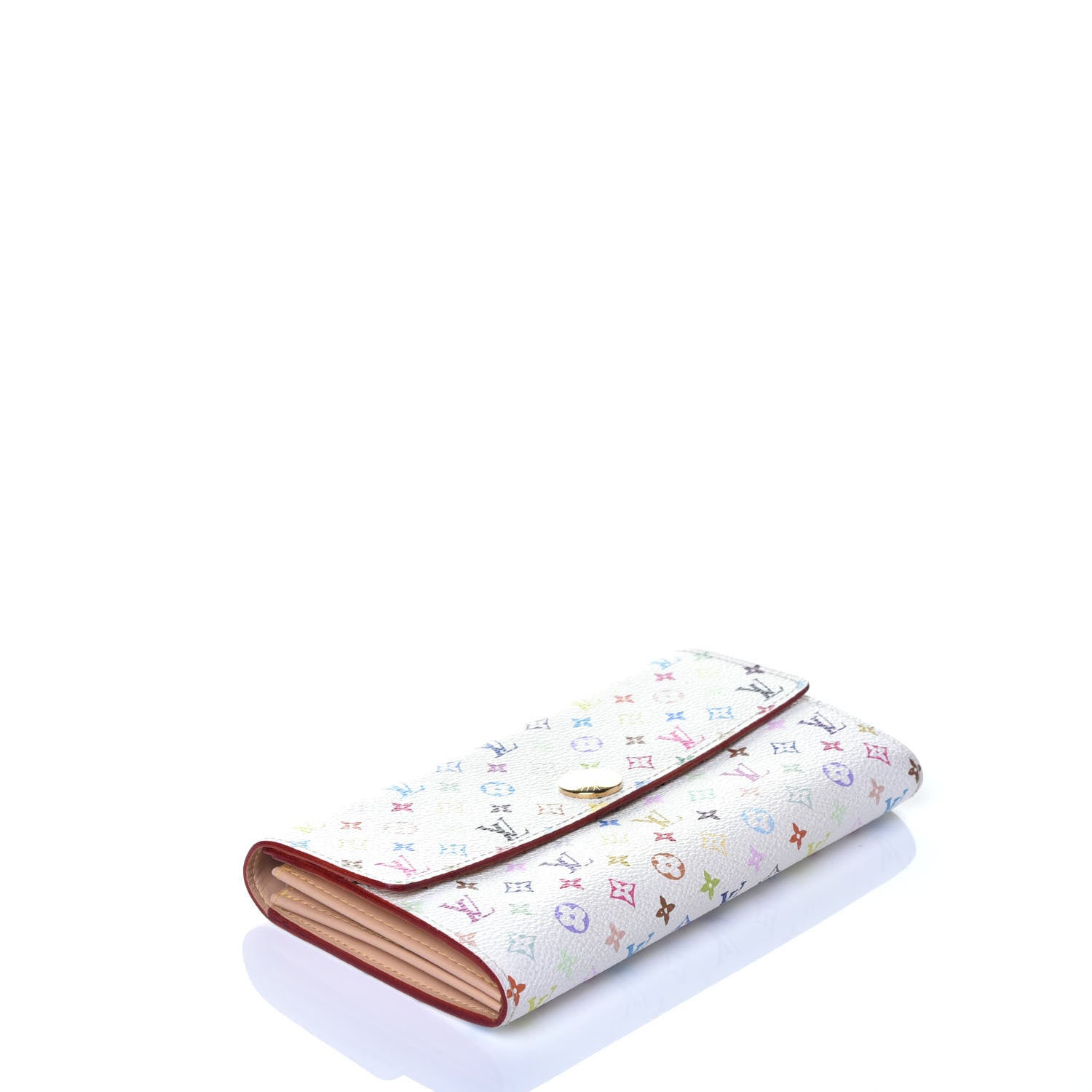 Louis Vuitton Monogram Multicolor Sarah Wallet White 4 of 6