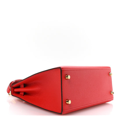 Hermes Epsom Kelly Sellier 25 Rouge De Coeur 4 of 11