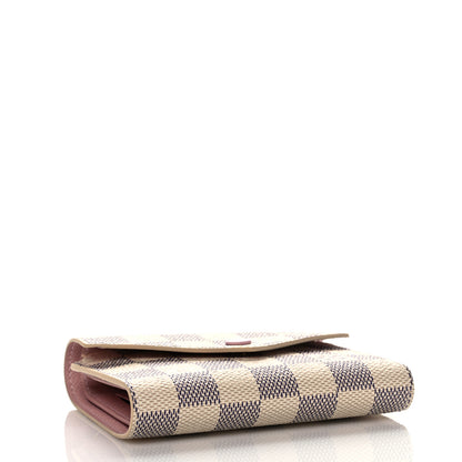 Louis Vuitton Damier Azur Victorine Wallet Rose Ballerine 4 of 10