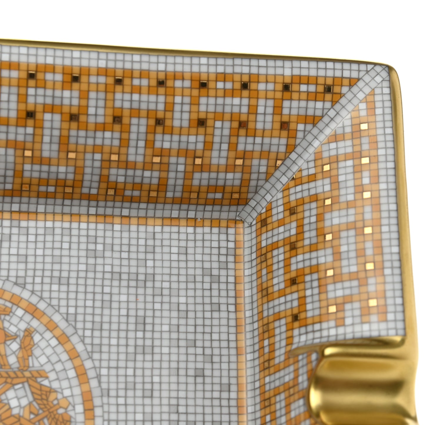 Porcelain Mosaique Au 24 Gold Ashtray
