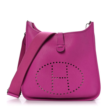 Hermes Taurillon Clemence Evelyne III GM Magnolia 1 of 9