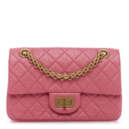 Chanel Aged Calfskin Quilted 2.55 Reissue Mini Flap Pink 1 of 9