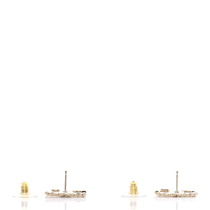 Chanel Crystal CC Earrings Gold 4 of 5