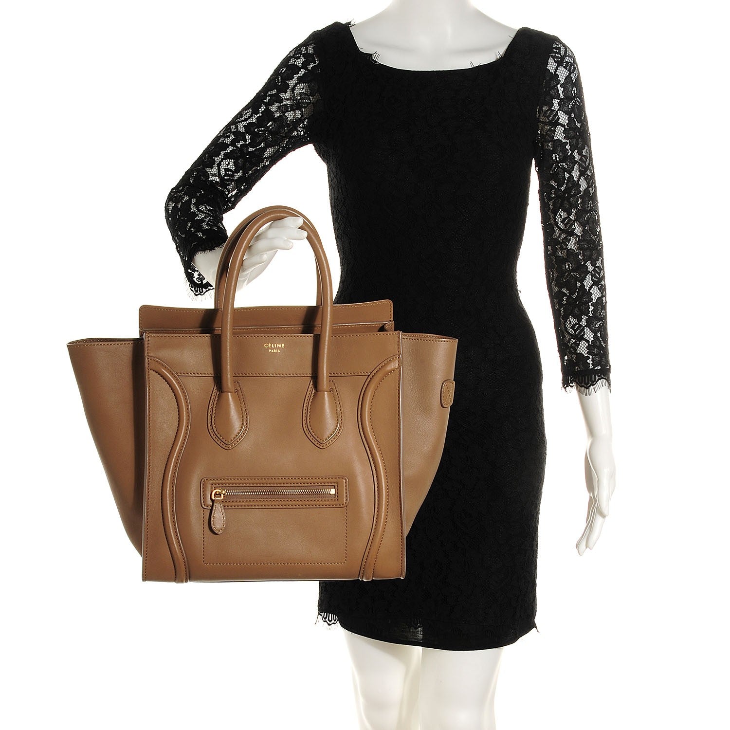 Celine Smooth Calfskin Mini Luggage Camel 2 of 8