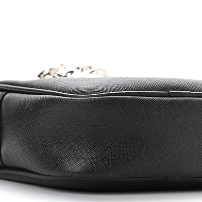 Versace Saffiano Small Medusa Messenger Bag Black 8 of 10