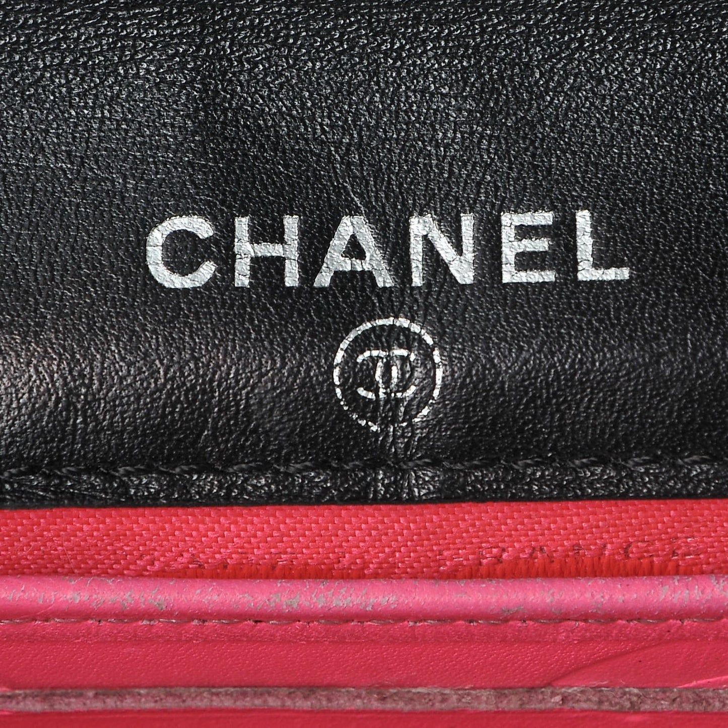 Calfskin Quilted Cambon Flap Wallet Black