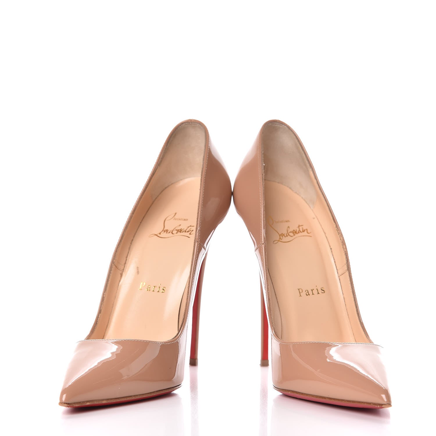 Christian Louboutin Patent So Kate 120 Pumps 38 Nude 5 of 12