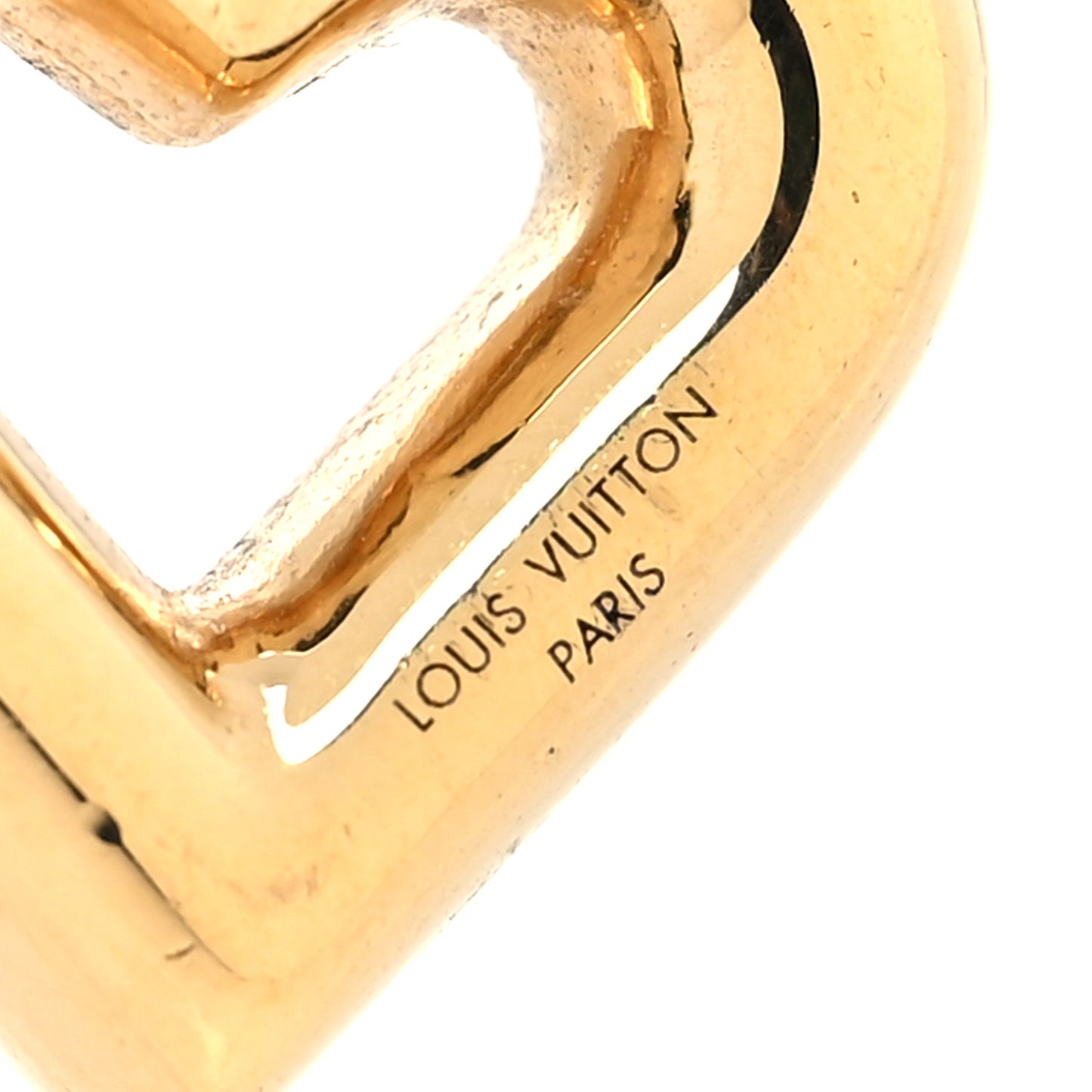 Metal LV and Me Heart Necklace Gold