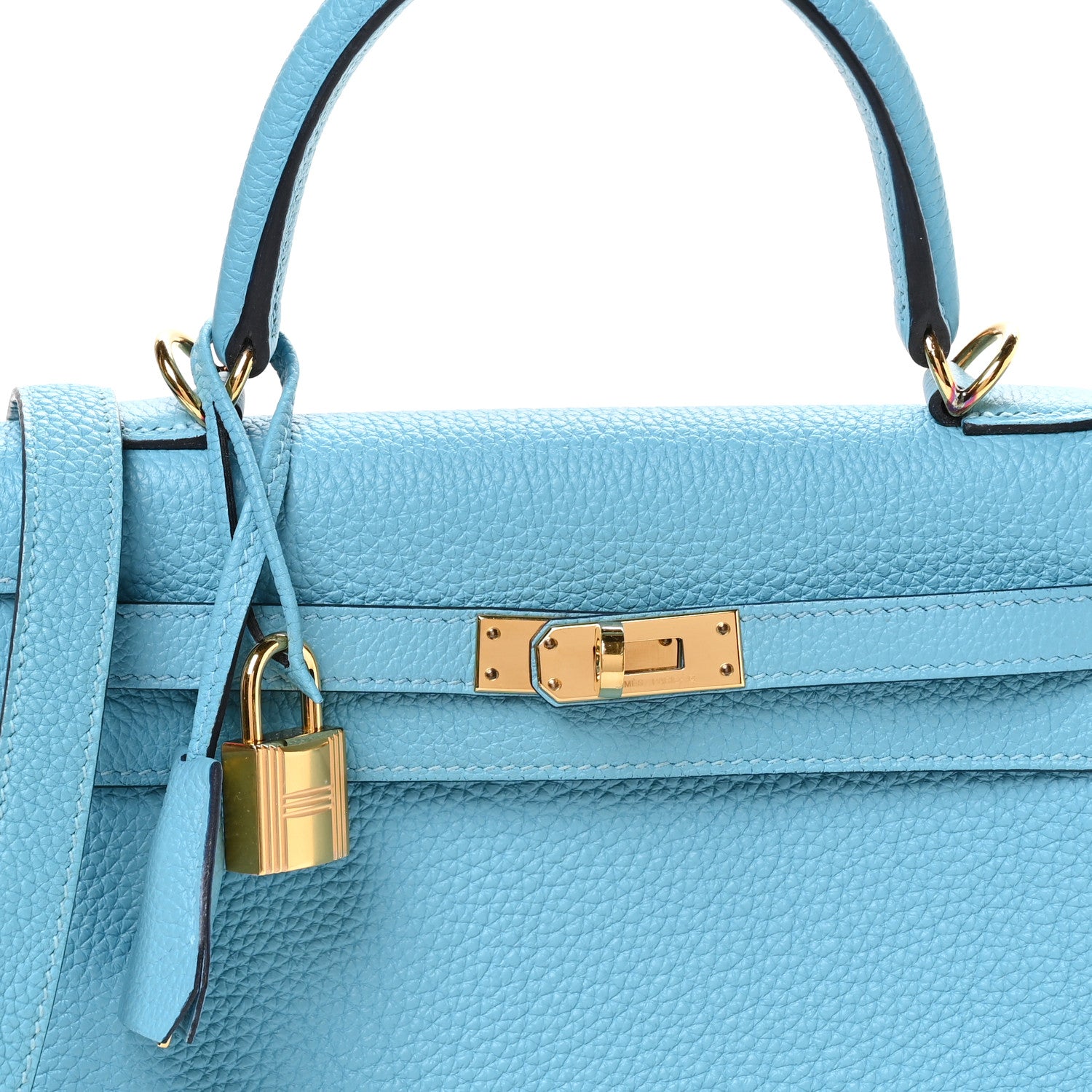 Hermes Togo Kelly Retourne 25 Bleu Du Nord 8 of 11