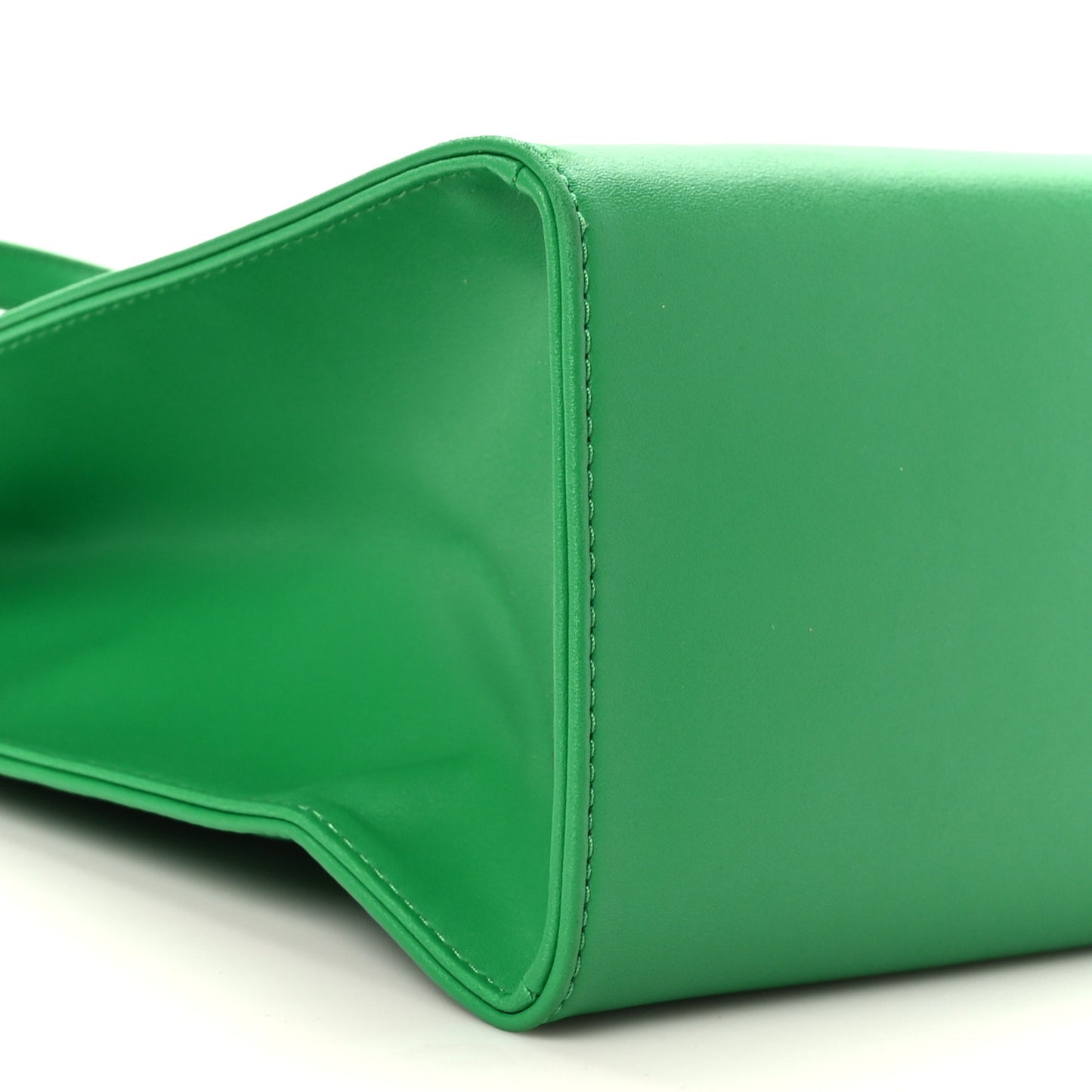 Vegan Leather Medium Shopping Bag Greenscreen