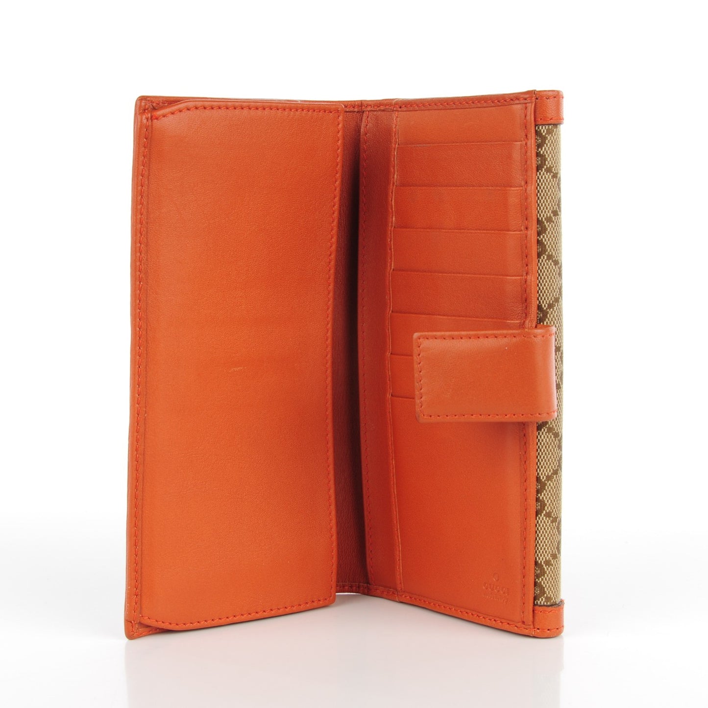 Monogram Margaux Calfskin Sukey Continental Organizer Wallet Beige Ebony Orange