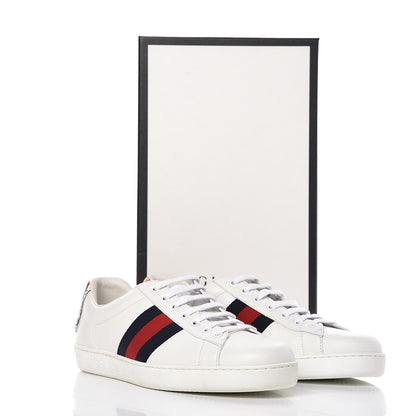 Gucci Calfskin Web Mens Tiger Ace Sneakers 9.5 White 9 of 9