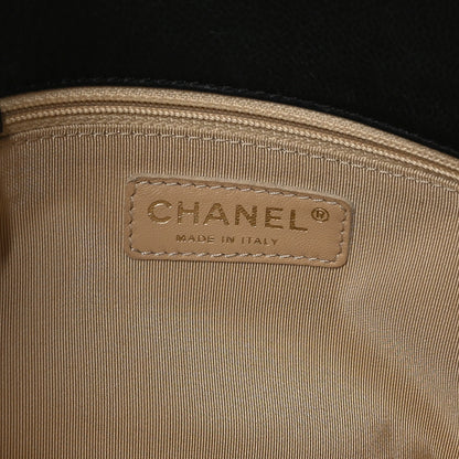 Chanel Calfskin Quilted Small CC Crown Tote Black 7 of 9