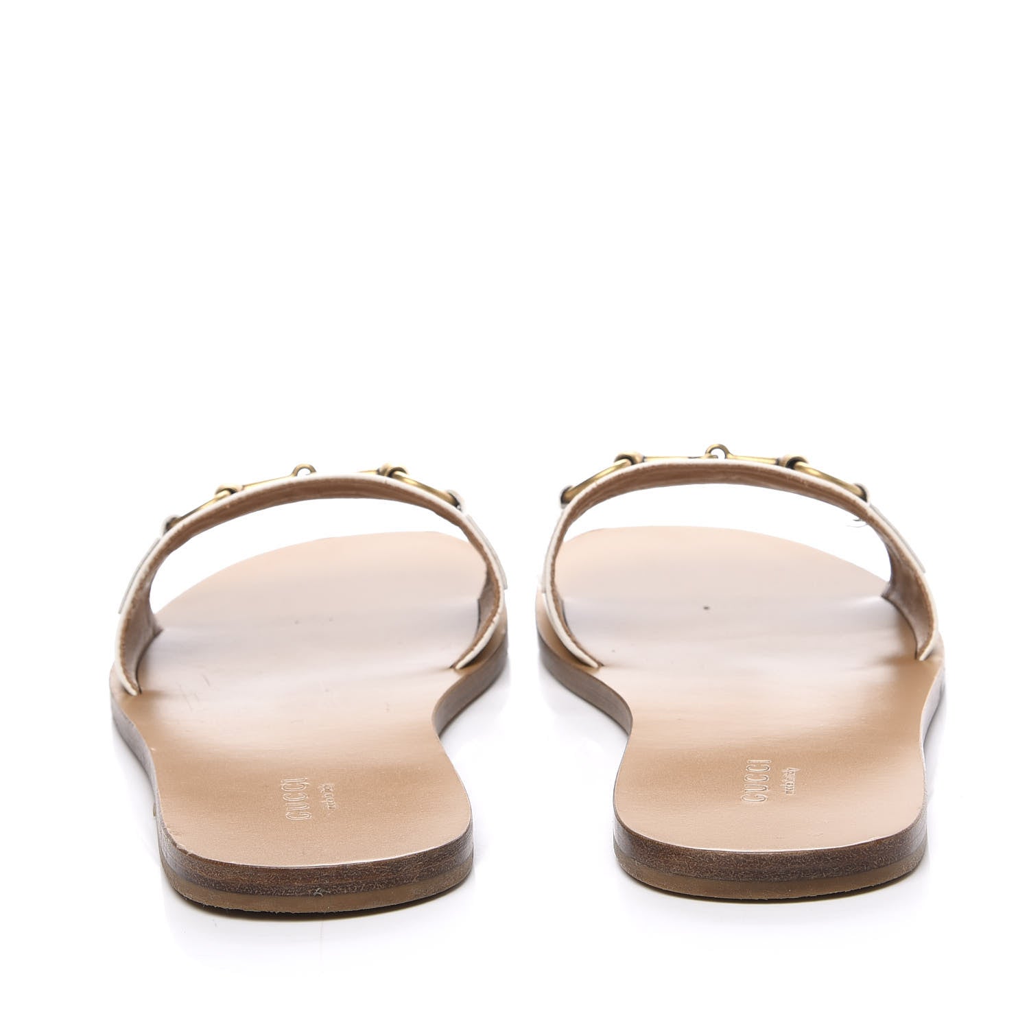 Gucci Malaga Kid Fringe Horsebit Slide Sandals 39.5 White 7 of 11