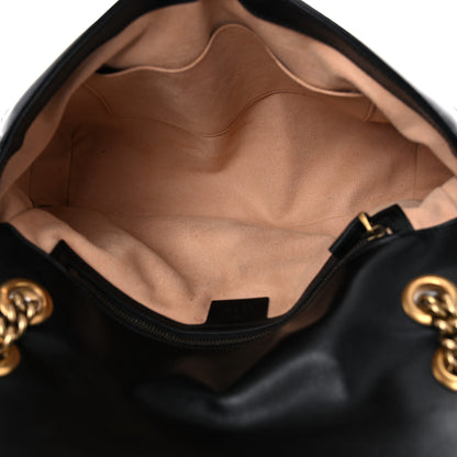 Gucci Calfskin Matelasse Medium GG Marmont Shoulder Bag Black 5 of 21