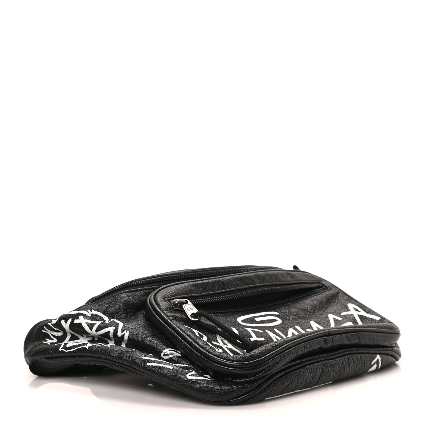 Agneau Arena Graffiti All Over Explorer Belt Bag Black White