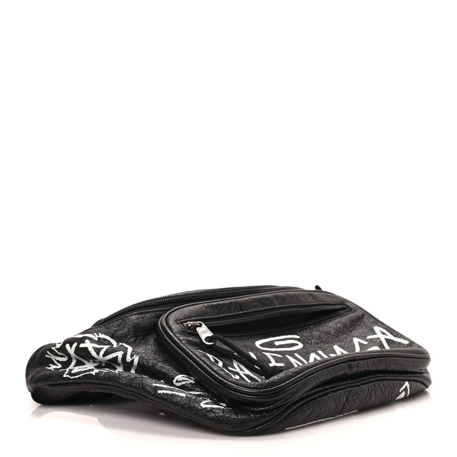 Balenciaga Agneau Arena Graffiti All Over Explorer Belt Bag Black White 4 of 8