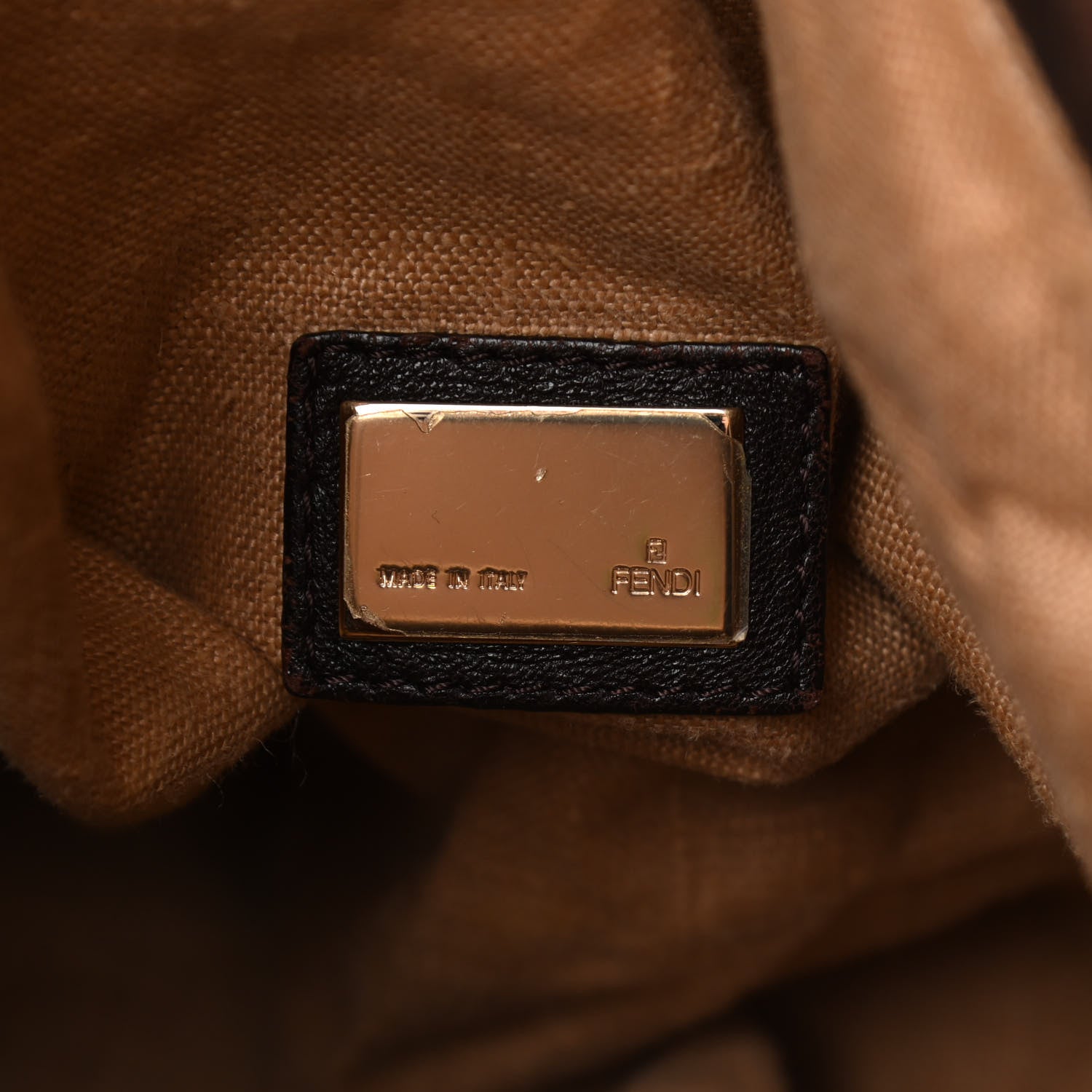 Fendi Zucca Nappa Nuvolata Vitello Tortuga Spy Tobacco Moro 6 of 9