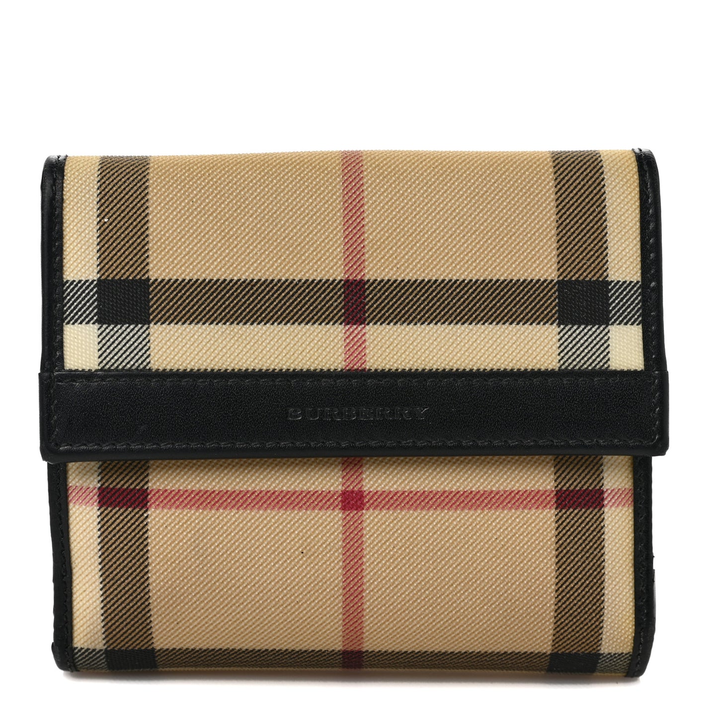 House Check Compact Wallet Black