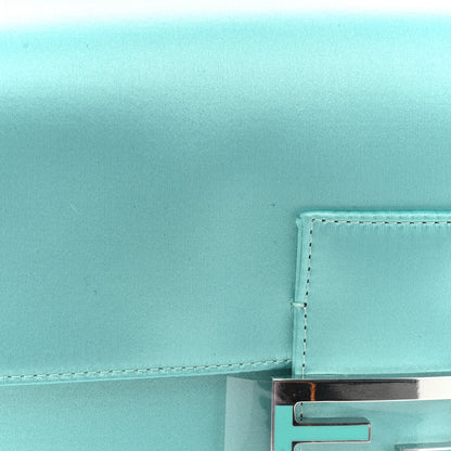 Fendi X TIFFANY Satin Nappa Silver Baguette Blue Tiffany Silver 9 of 11