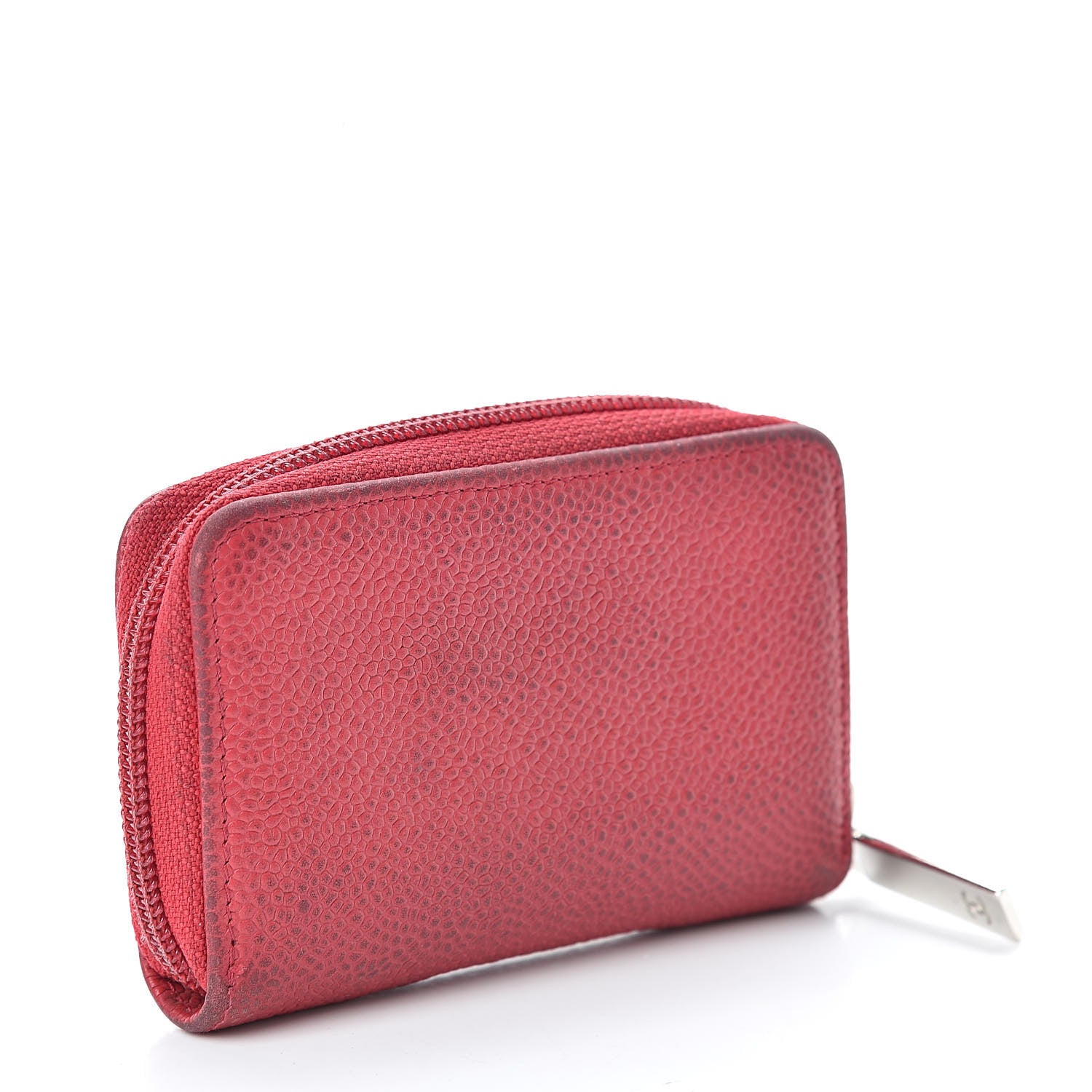 Chanel Iridescent Caviar Timeless CC Zip Around Coin Purse Red 3 of 14