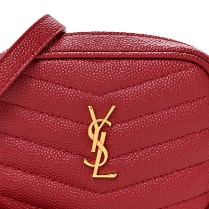 Saint Laurent Grain De Poudre Matelasse Monogram Baby Lou Camera Bag Opyum Red 7 of 9