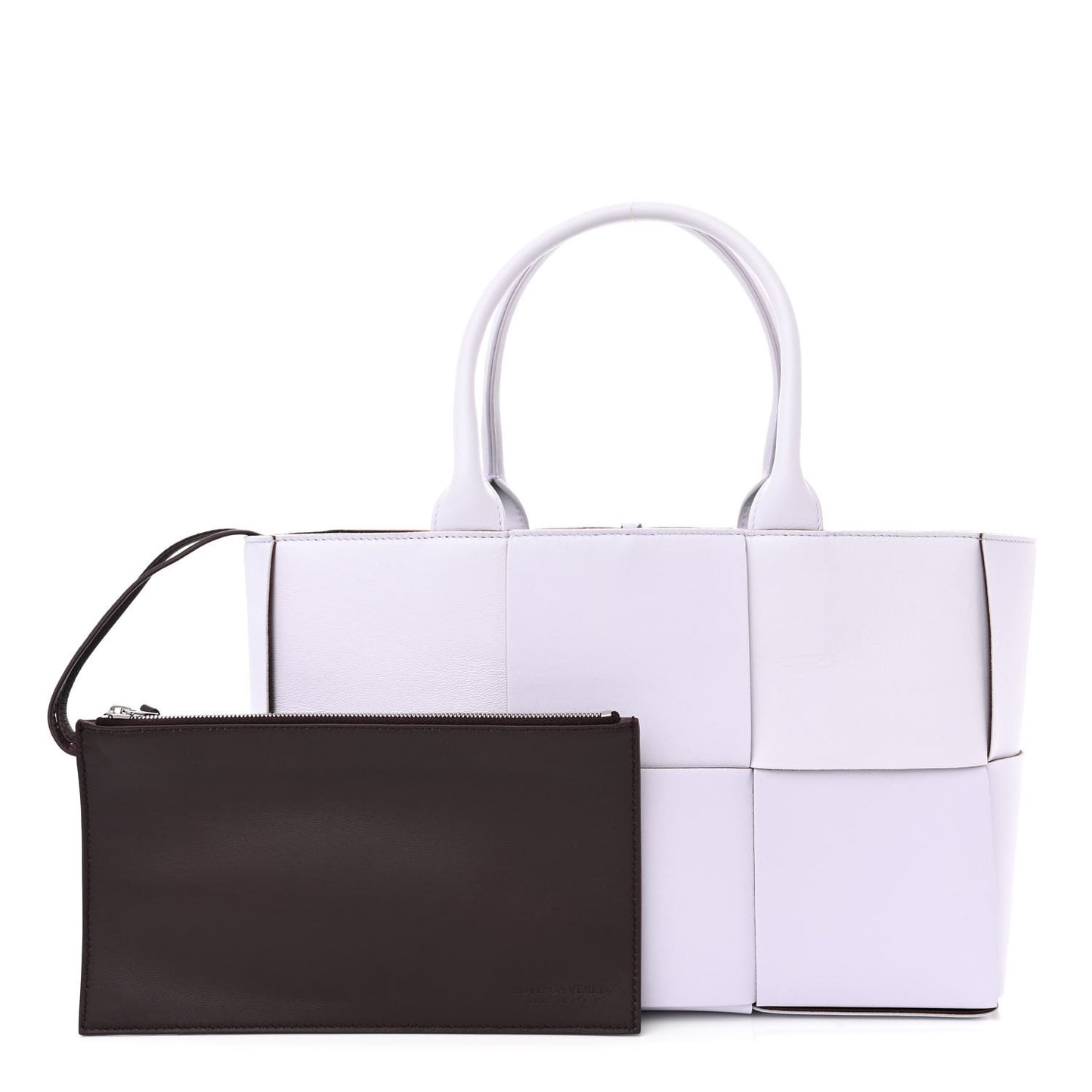 Nappa Maxi Intrecciato Small Arco Tote Mirth Washed Grape