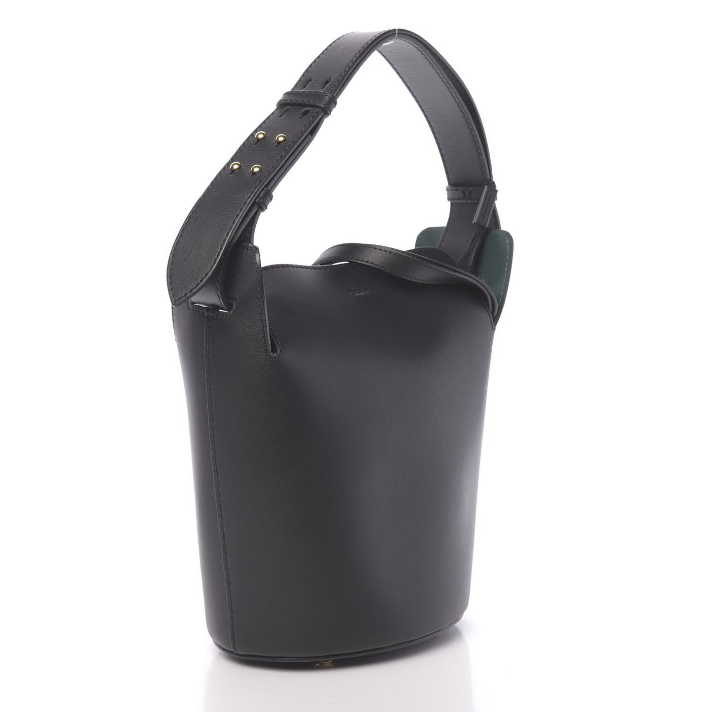 Supple Calfskin Small Bucket Black