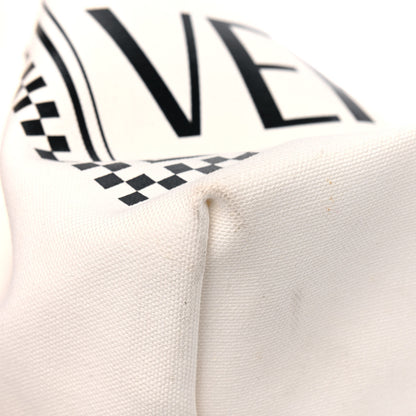 Versace Canvas Logo Tote Black White 5 of 10